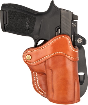 Picture of 1791 Gunleather BH2.4S Optic Ready OWB 2.4S Classic Brown Leather Paddle Fits FN 509/H&K VP9SK ORPDH24SCBRR