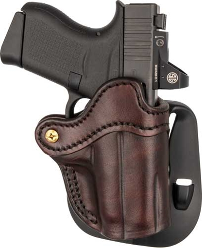 Picture of 1791 Gunleather Optics Ready Paddle Holster C OWB Signature Brown Leather Fits 2.50-3" Barrel Right Hand ORPDHCSBRR