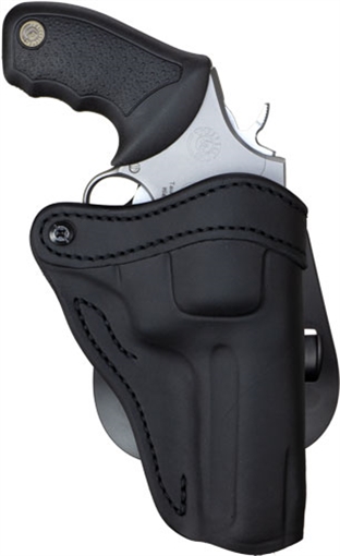 Picture of 1791 Gunleather RVH2 OWB Stealth Black Leather Paddle Fits Ruger GP100 Right Hand PDHR2SBLR