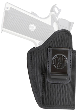Picture of 1791 Gunleather Premium Nylon IWB Size 04 Black Ballistic Nylon Clip-On Left Hand PNIWB4BLKL