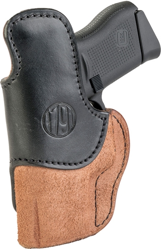 Picture of 1791 Gunleather RCH IWB Size 05 Black/Brown Leather Belt Clip Fits Springfield XD-M/HK VP9SK Right Hand RCH5BLBR