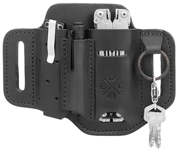 Picture of 1791 Gunleather EDC Standard Easy Slide OWB Black Leather Belt Slide Ambidextrous STESSFBLKA