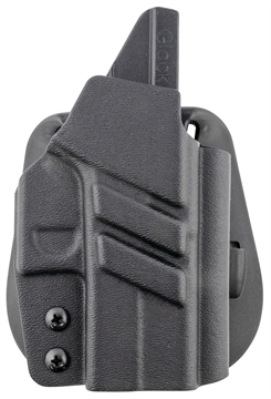 Picture of 1791 Gunleather Tactical Paddle Holster, OWB, Kydex, Fits Glock 43X MOS, Right Hand, Matte Finish, Black TAC-PDH-OWB-GLK43XMOS-BLK-R TACPDHOWBG43XMOSBLKR