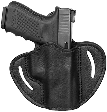 Picture of 1791 Gunleather Ultra Custom OWB Size 2.1 Night Sky Black Leather Belt Slide Compatible w/Glock 17/S&W M&P Shield/Springfield XD Right Hand UCBH21NSBR