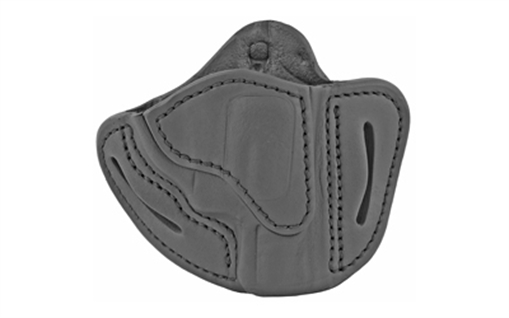 Picture of 1791 Gunleather RVH1 OWB Size 01 Stealth Black Leather Belt Slide Fits S&W J Frame/Ruger LCR/S&W 38 Belt Up to 1.75" Wide Right Hand RVH1SBLR