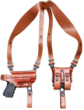 Picture of 1791 Gunleather Optic Ready Shoulder Horizontal Brown Fits 1911 Right Hand NSS1CBRHR