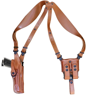 Picture of 1791 Gunleather Optic Ready Shoulder Vertical Brown Fits Glock 17 Right Hand NSS2.1CBRVR