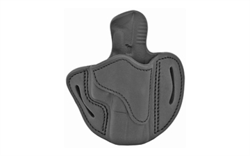 Picture of 1791 Gunleather BH2.1 Optic Ready OWB Size 2.1 Stealth Black Leather Belt Slide Compatible w/Glock 17/S&W M&P Shield/Springfield XD Right Hand ORBH21SBLR