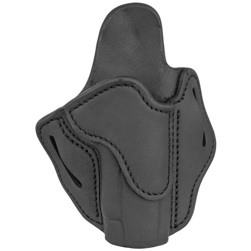Picture of 1791 Gunleather BH1 Optic Ready OWB Stealth Black Leather Belt Slide Fits 4-5" 1911 Right Hand ORBH1SSBLR