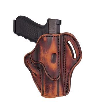 Picture of 1791 Gunleather BH2.4S Optic Ready Size 2.4S Vintage Leather Belt Slide Fits H&K VP9SK/FN 509 Right Hand ORBH24SVTGR