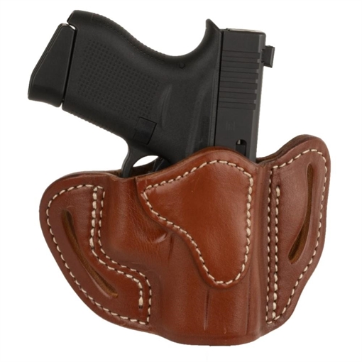 Picture of 1791 Gunleather BHC Optic Ready OWB Compact Classic Brown Leather Belt Slide Compatible w/Glock 43/Sig P365 Right Hand ORBHCCBRR