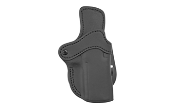 Picture of 1791 Gunleather BH2.4 Optic Ready OWB 2.4 Stealth Black Leather Paddle Fits Walther PPQ/Sig P320/Springfield XD-M ORPDH24SBLR