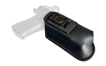 Picture of 1791 Gunleather Optic Ready Light Bearing Smooth Concealment Holster, Size 4L, IWB Holster, Fits Glock 19 with Light , Leather, Black OR-LB-SCH-4L-NSB-R ORLBSCH4LNSBR