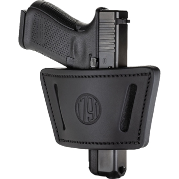Picture of 1791 Gunleather UIW Max IWB/OWB Black Leather Belt Clip Fits Most Mid-Large Frame Autos with Rail, Laser & Light Ambidextrous UIWXSBLA