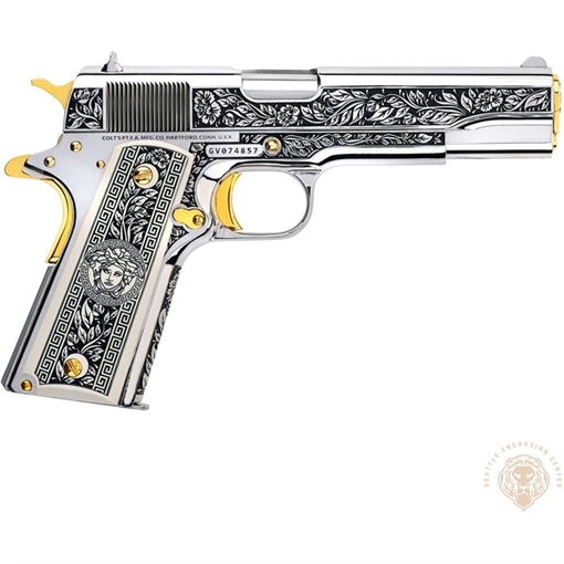 Picture of Colt 1911 GOV'T CLASSIC 45 ACP 5'' BBL (1)8RD MAG MEDUSA ITALIAN SEC-COLT MEDUSA