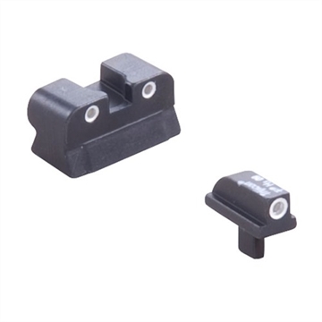 Picture of Trijicon Bright & Tough Night Sights Green/Tritium White Outline Front Sight-Green/Tritium White Outline Rear Sight Colt 1911 0.055 Tang 600145