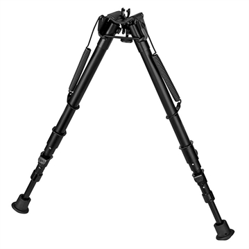 Picture of Harris Bipods 25C1A2 Non-Swivel 25C Swivel Stud, 13.50-27", Black Steel/Aluminum, Rubber Feet 25C1A2 1A2-25C