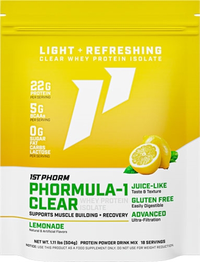 Picture of 1ST PHORM PHORMULA 1 CLEAR PROTEIN POWDER LEMONADE 1P28206
