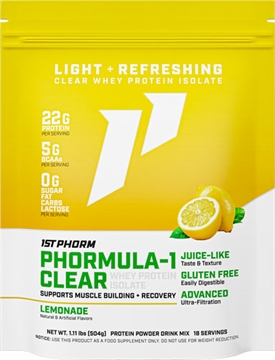 Picture of 1ST PHORM PHORMULA 1 CLEAR PROTEIN POWDER LEMONADE 1P28206
