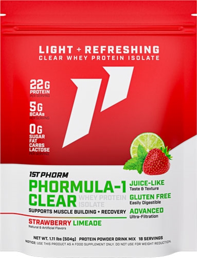 Picture of 1ST PHORM PHORMULA 1 CLEAR PROTEIN POWDER STRAW LIMEADE 1P28190