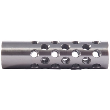 Picture of Shrewd #2 MUZZLE BRAKE 22 CALIBER 9/16-24 CHROME MOLY SILVER NONE