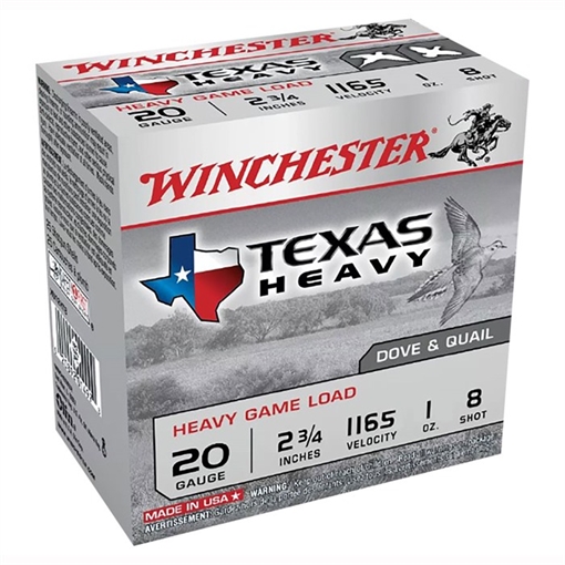 Picture of Winchester 20 GAUGE 2-3/4'' 1OZ #8 SHOT 25/BOX XU20HT8