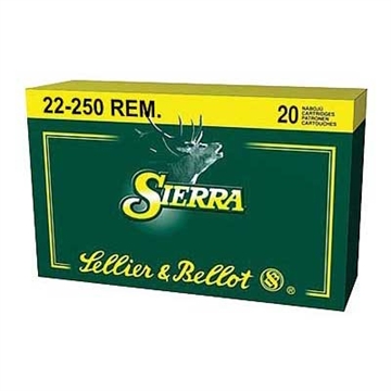 Picture of SELLIER & BELLOT 22-250 REM 55GR SBT 20RD BOX 25 BOXES PER CASE SB22250A