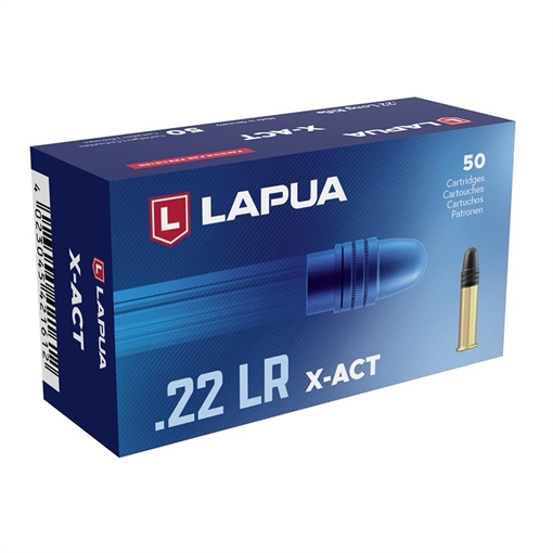 Picture of Lapua X-ACT Target Rifle Ammunition .22 LR 40 gr LRN 1072 fps 50/rd 420161