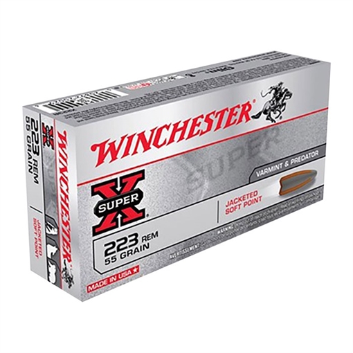 Picture of Winchester Super-X Varmint & Target Rifle Ammunition .223 Rem 55 gr. BTHP 3240 fps 20/ct W223HP55