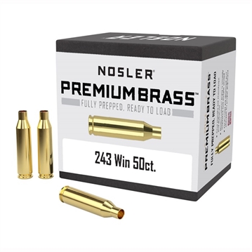 Picture of Nosler Unprimed Brass Rifle Cartridge Cases 50/ct .243 Win 10105