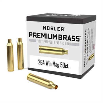 Picture of Nosler Unprimed Brass Rifle Cartridge Cases 50/ct .264 Win Magazine 11234