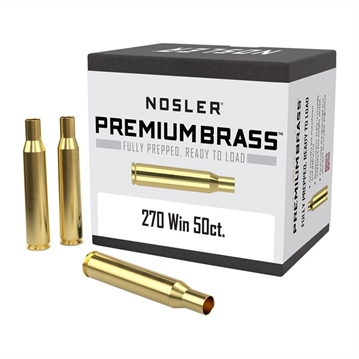 Picture of Nosler Unprimed Brass Rifle Cartridge Cases 50/ct .270 Win 10155