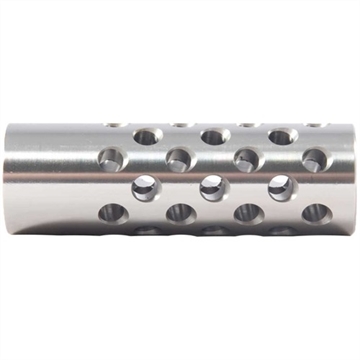 Picture of Shrewd #3 MUZZLE BRAKE 22 CALIBER 9/16-24 CHROME MOLY SILVER NONE