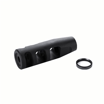 Picture of J P Enterprises 3-PORT COMPENSATOR 22 CALIBER 1/2-28 STEEL BLACK JPTRE3-2B
