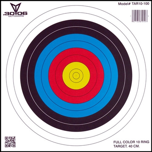 Picture of 30-06 OUTDOORS PAPER TARGET ARCHERY 10-RING 17"X17" 100CT TAR10100