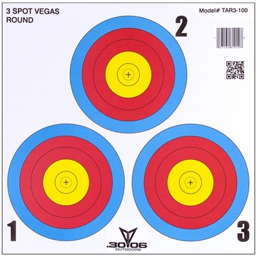 Picture of 30-06 30-06 Paper Targets 3 Spot Vegas 100 pk. TAR3-100