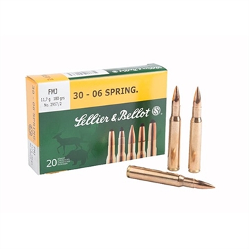 Picture of SELLIER & BELLOT 30-06 SPRINGFLD 180GR FMJ 20RD BOX 20 BOXES PER CASE SB3006A