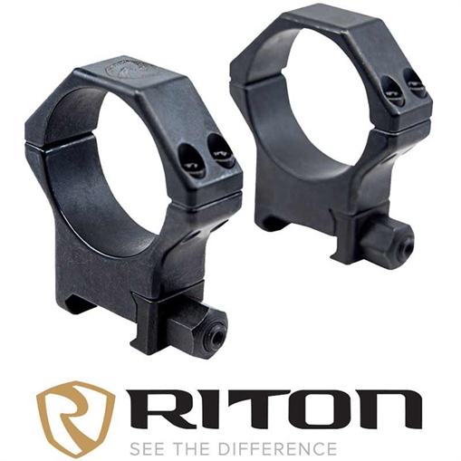 Picture of RITON OPTICS 30mm Steel Pic Rings 8mm BK XRC308S 019962529665
