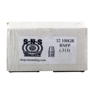 Picture of Sns Cast Bullets 32 CAL (.313'') 100GR RNFP LEAD BULLETS 500/BOX SS32100RNFP