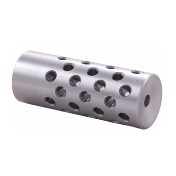 Picture of Shrewd #4 MUZZLE BRAKE 22 CALIBER 5/8-24 SS SILVER NONE