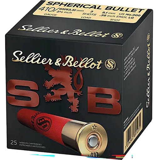 Picture of SELLIER & BELLOT BUCKSHOT 410 2 1/2" 000 3 PELLET 25RD BOX 20 BOXES PER CASE SB410A