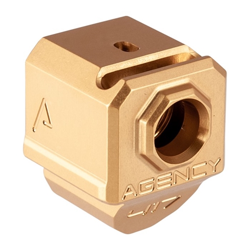 Picture of Agency Arms 417S SINGLE PORT COMP FOR GLOCK GEN 4, GOLD, 9MM 417S-G4-GLD