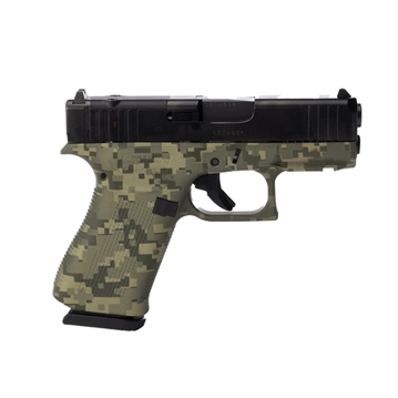 Picture of 43X MOS CUSTOM 9MM DISTRESSED GREEN CAMO SEMI-AUTO HANDGUN SKD5 -