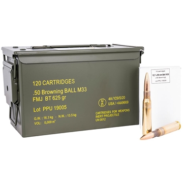 Picture of PPU Rangemaster 50BMG 625gr Full Metal Jacket/ 120rds *Sold by Case *Includes Metal Can PPRM50M
