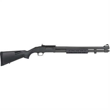 Picture of Mossberg 590A1, XS Security, Pump Action, 12 Gauge, 3" Chamber, 20" Heavy Wall Barrel, Parkerized Black Finish, Synthetic Stock with +4 Shell Holder and M-Lok Forend, 8Rd, XS Ghost Ring/AR Style Sights 50768