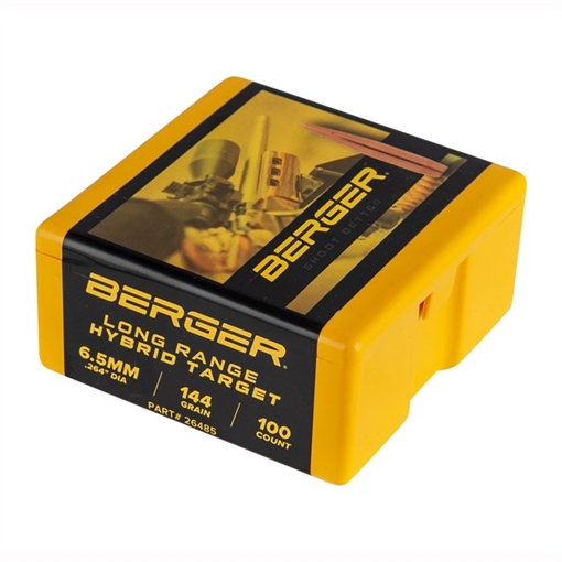 Picture of Berger Long Range Hybrid Target Rifle Bullets 6.5mm .284" 144 gr LRHT 100/ct 26485