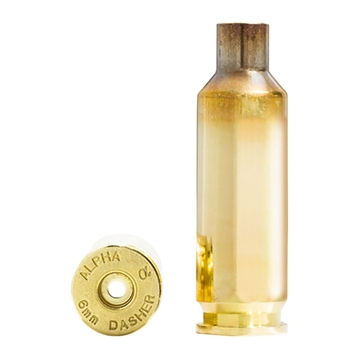 Picture of Alpha Munitions Ultra Premium Unprimed Brass Cartridge Cases 6mm Dasher Brass 100/Box AM6DR100