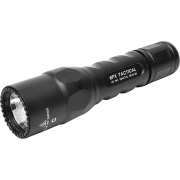 Picture of SUREFIRE FLASHLIGHT 6PX TACTICAL SINGLR STAGE 600 LUMEN WHITE LIGHT - BLACK 6PX-C-BK