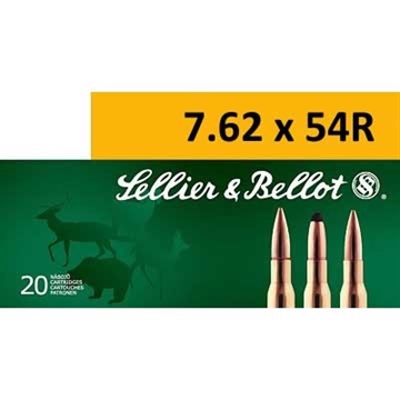 Picture of Sellier & Bellot 7.62X54R 174GR HOLLOW POINT BOAT TAIL 20/BOX SB76254RD