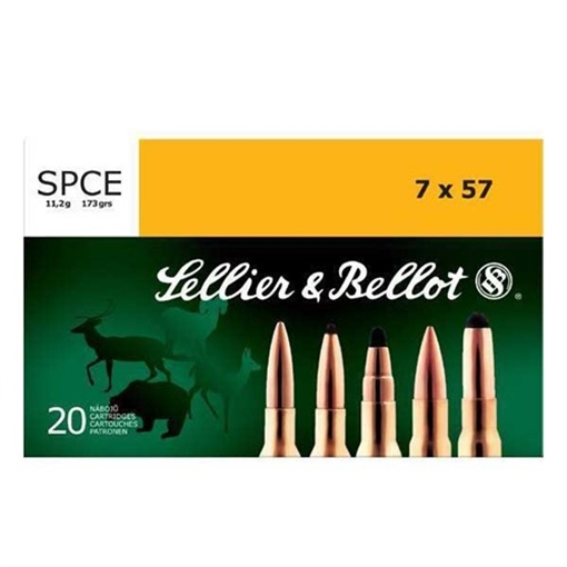 Picture of SELLIER & BELLOT AMO 7X57 MAUSER 173GR SPCE 20-RD ( 20 BOXES PER CASE ) SB757C